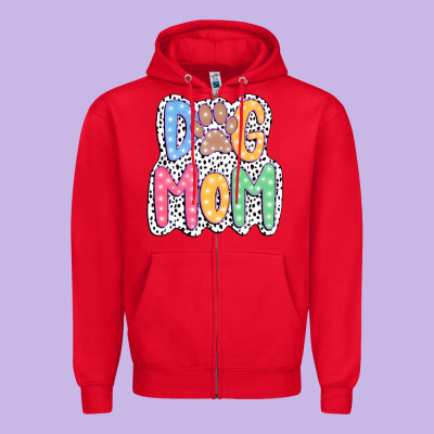 Dog Mom Dalmatian Zipper Hoodie Designed By Jahusdesignshop