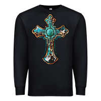 Black western cross Premium Sweatshirt - BarkalooDesign