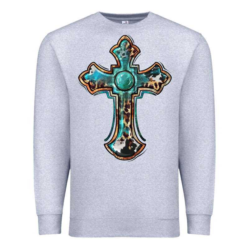 Western Cross Premium Sweatshirt by BarkalooDesign | Teevron