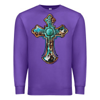 Purple western cross Premium Sweatshirt - BarkalooDesign