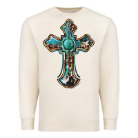Sandshell western cross Premium Sweatshirt - BarkalooDesign