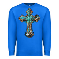 True Royal western cross Premium Sweatshirt - BarkalooDesign