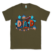 Army Green American Dad  4th of july Classic Tee - CowGirlArtShop