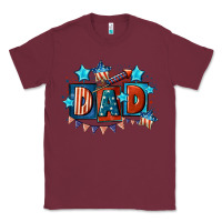 Burgundy American Dad  4th of july Classic Tee - CowGirlArtShop