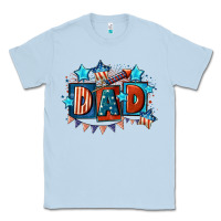 Dusty Blue American Dad  4th of july Classic Tee - CowGirlArtShop
