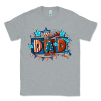 Heather Grey American Dad  4th of july Classic Tee - CowGirlArtShop