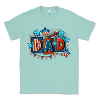 Seafoam American Dad  4th of july Classic Tee - CowGirlArtShop