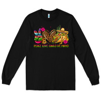 Black peace love cinco de mayo Long Sleeve Tee - CTS Tumbler Store