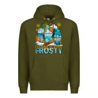 Army Green feeling a little frosty coffee cups Premium Hoodie - NancyCooperArtShop