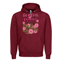Burgundy gracias mama por tu infinito amor Zipper Hoodie - JahusDesignShop