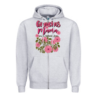 Heather Grey gracias mama por tu infinito amor Zipper Hoodie - JahusDesignShop