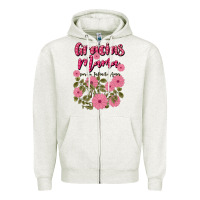 Oatmeal Heather gracias mama por tu infinito amor Zipper Hoodie - JahusDesignShop