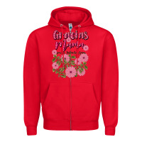 Red gracias mama por tu infinito amor Zipper Hoodie - JahusDesignShop