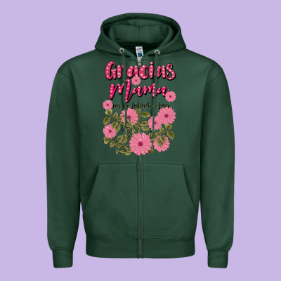 Gracias Mama Por Tu Infinito Amor Zipper Hoodie Designed By Jahusdesignshop