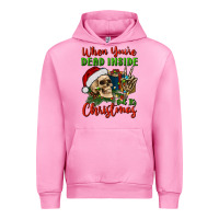 Fuchsia Pink when you’re dead inside but it's christmas Urban Hoodie - BundleAndBundleShop