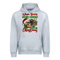 Heather Grey when you’re dead inside but it's christmas Urban Hoodie - BundleAndBundleShop