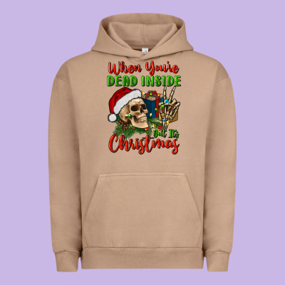 When You’re Dead Inside But It's Christmas Urban Hoodie Designed By Bundleandbundleshop