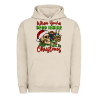 Pigment French Oak when you’re dead inside but it's christmas Urban Hoodie - BundleAndBundleShop