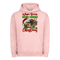 Pigment Salmon when you’re dead inside but it's christmas Urban Hoodie - BundleAndBundleShop
