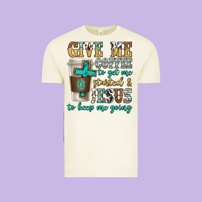 Give Me Coffee To Get Me Started Vintage Tee Designed By Texasbilliewilder