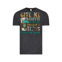 Vintage Black give me coffee to get me started Vintage Tee - texasbilliewilder