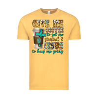 Vintage Mustard give me coffee to get me started Vintage Tee - texasbilliewilder