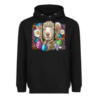 Black easter sheep eggs butterfly daisys leopard glitter wooden Heavyweight Hoodie - Artiststas