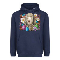 Easter Sheep Eggs Butterfly Daisys Leopard Glitter Wooden Heavyweight Hoodie | Teevron