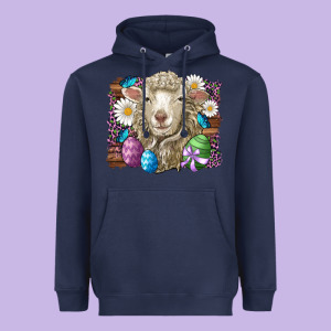 Easter Sheep Eggs Butterfly Daisys Leopard Glitter Wooden Heavyweight Hoodie Designed By Artiststas