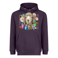 Plum easter sheep eggs butterfly daisys leopard glitter wooden Heavyweight Hoodie - Artiststas