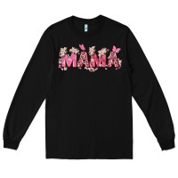 Black pink flowers mama Long Sleeve Tee - Zillion Design Studio