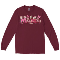 Burgundy pink flowers mama Long Sleeve Tee - Zillion Design Studio