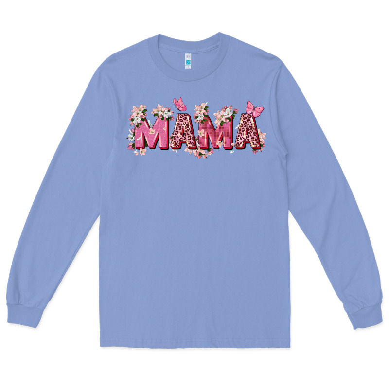 Pink Flowers Mama Long Sleeve Tee by Zillion Design Studio | Teevron