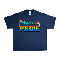 Navy happy pride Urban Heavy Tee - texasbilliewilder