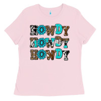 Bubblegum Pink howdy howdy howdy Ladies Tee - AdoDesignShop