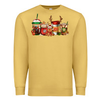 Antique Gold Reindeer Christmas Coffee Cups Premium Sweatshirt - Jasminsmagicworld