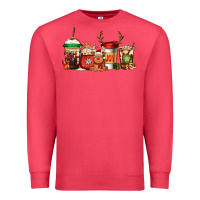 Cardinal Reindeer Christmas Coffee Cups Premium Sweatshirt - Jasminsmagicworld