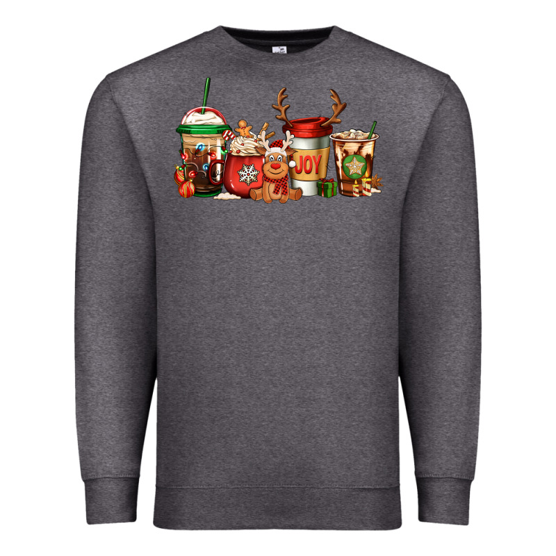 Reindeer Christmas Coffee Cups Premium Sweatshirt by Jasminsmagicworld | Teevron