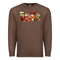 Chestnut Reindeer Christmas Coffee Cups Premium Sweatshirt - Jasminsmagicworld