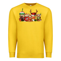 Lemon Reindeer Christmas Coffee Cups Premium Sweatshirt - Jasminsmagicworld