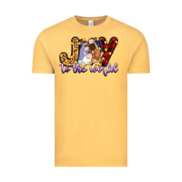 Vintage Mustard joy to the world Vintage Tee - Zillion Design Studio