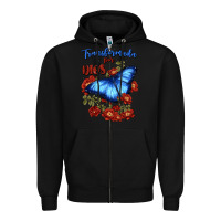 Black transformada por dios Zipper Hoodie - JahusDesignShop