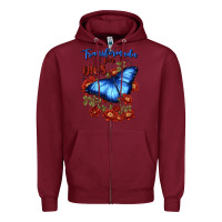 Burgundy transformada por dios Zipper Hoodie - JahusDesignShop