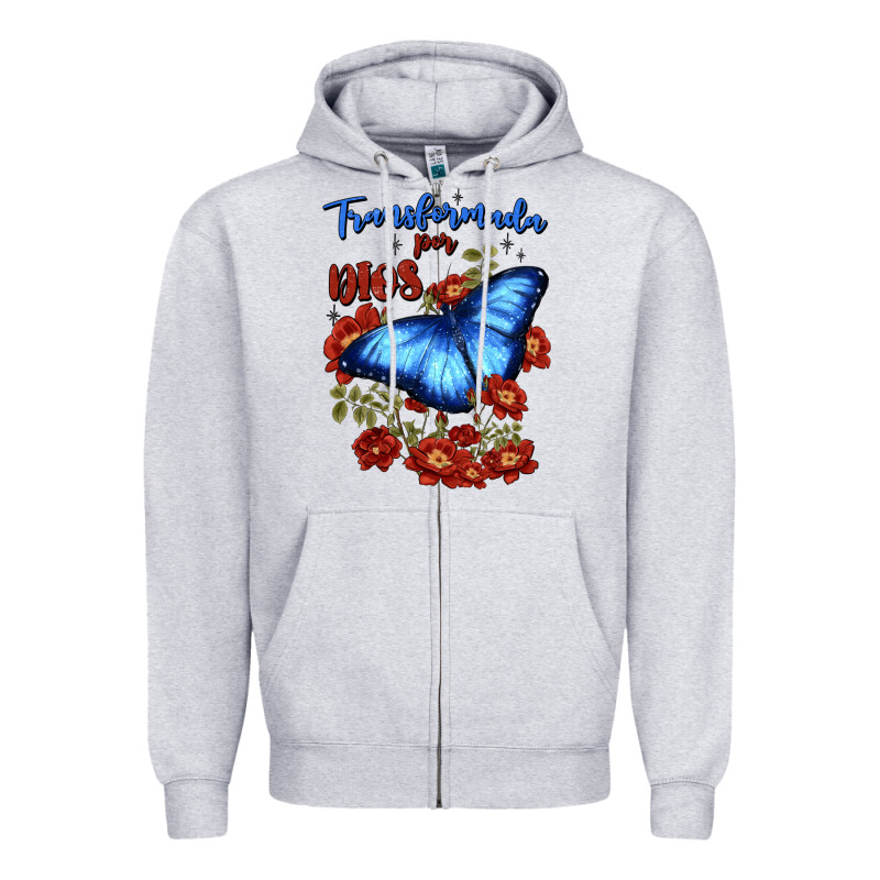 Transformada Por Dios Zipper Hoodie by JahusDesignShop | Teevron