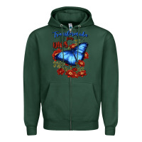 Sports Green transformada por dios Zipper Hoodie - JahusDesignShop