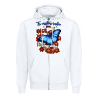 White transformada por dios Zipper Hoodie - JahusDesignShop