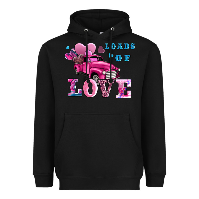 Loads Of Love Wıth Truck Heavyweight Hoodie by AdoDesignShop | Teevron