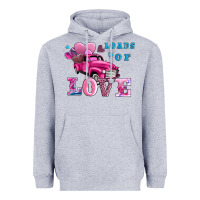 Heather Grey loads of love wıth truck Heavyweight Hoodie - AdoDesignShop