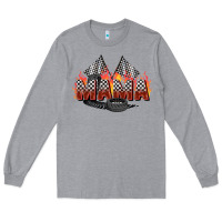 Heather Grey race mama Long Sleeve Tee - Zillion Design Studio