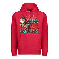 Cardinal just a girl who loves horses Premium Hoodie - NancyCooperArtShop
